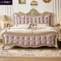 American light luxury solid wood bed for homefrench soft back princess bed high-end luxury wedding bed storage storage master bedroom large bed