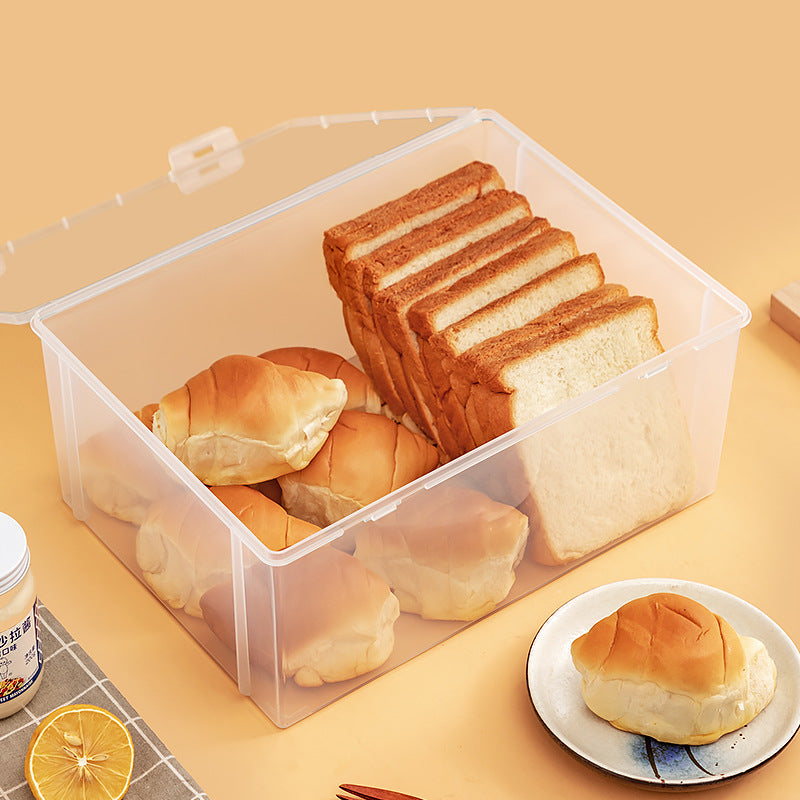 Household crisper food grade refrigerator special transparent plastic toast bread storage box kitchen refrigerator storage box