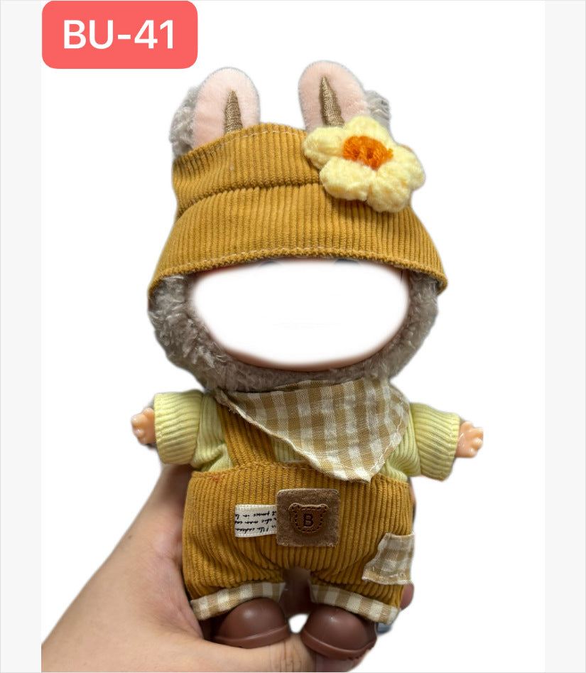 Only clothes labubu baby clothes labubu clothes 17cm first, second and third generation stuffed doll dress up sports suit