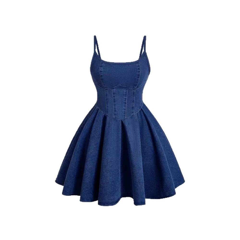Fashionnew arrivalexport cross-border  women's sweet suspender silm skirt waist denim dress for women