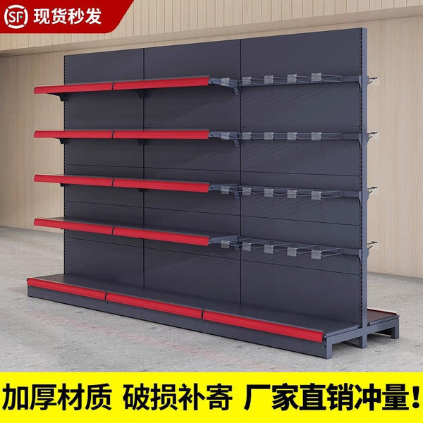Supermarket shelves, convenience stores, store commissaries, display shelves, single and double-sided combination thickened, supermarket hooks thickened