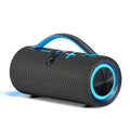 New wireless bluetooth speaker - outdoor fabric waterproof portable subwoofer with rgb lighting - gaming audio