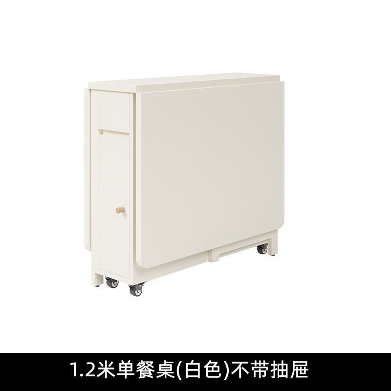 Cream style folding tablefor homefoldablemovable dining table and chair simple multifunctional table dining table and chair combination