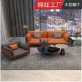 Minimalist light luxury tech fabric lazy sofa modern leather sofa nordic style large apartment living room single, double, and triple seater combinations