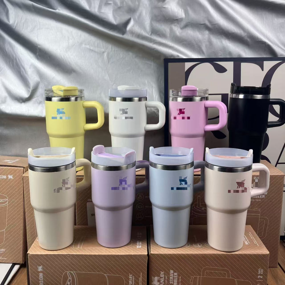 Amazon 14oz handle ice cup 304 stainless steel vacuum insulated cup portable mini car cup