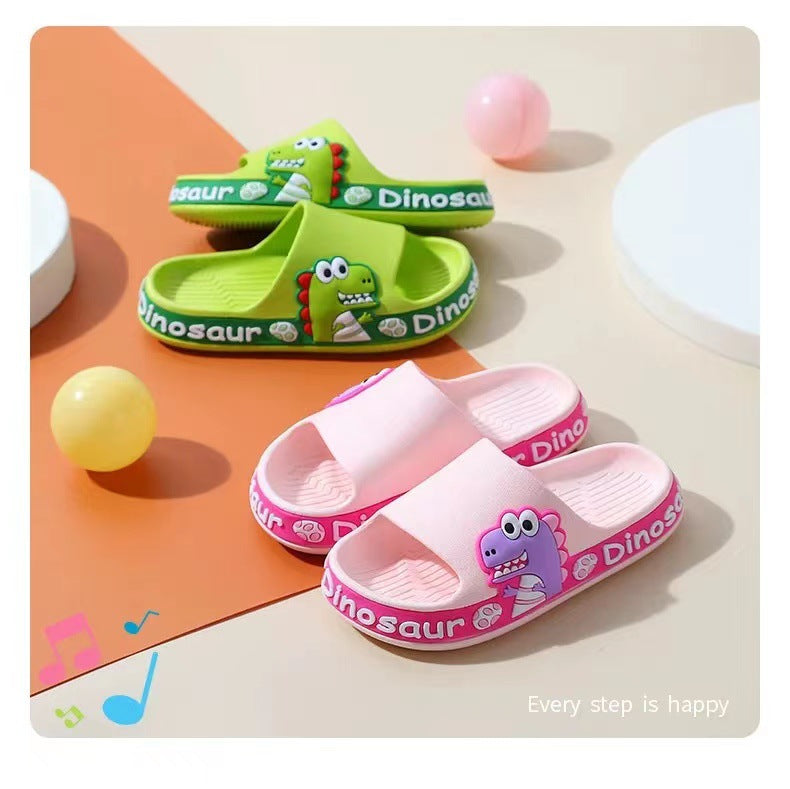 2022 summer new arrivals: kids' cartoon dinosaur flip-flops - soft sole, non-slip sandals for toddlers and young children, perfect for outdoor wear