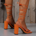 2023 summer plus size women's foreign trade shoes sexy square toe strappy stiletto heel cross strap sandals - cross-border e-commerce