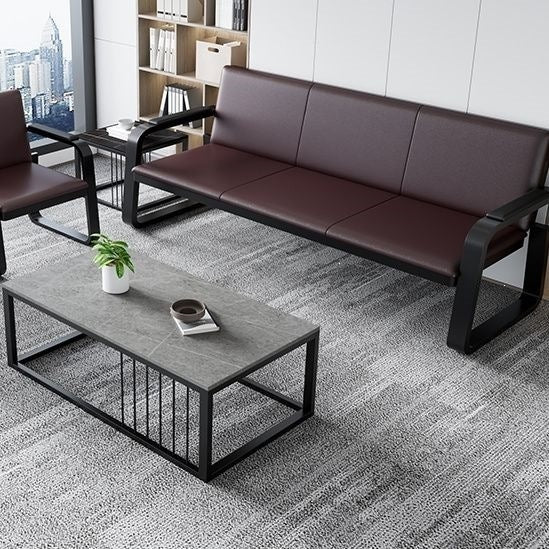 Reception sofa and coffee table set - minimalist style for waiting areas, lounges, and office spaces