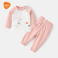 Babibele baby underwear set - autumn/winter thermal underwear for children, class a, raglan sleeve printed two-piece set with high-waisted long johns
