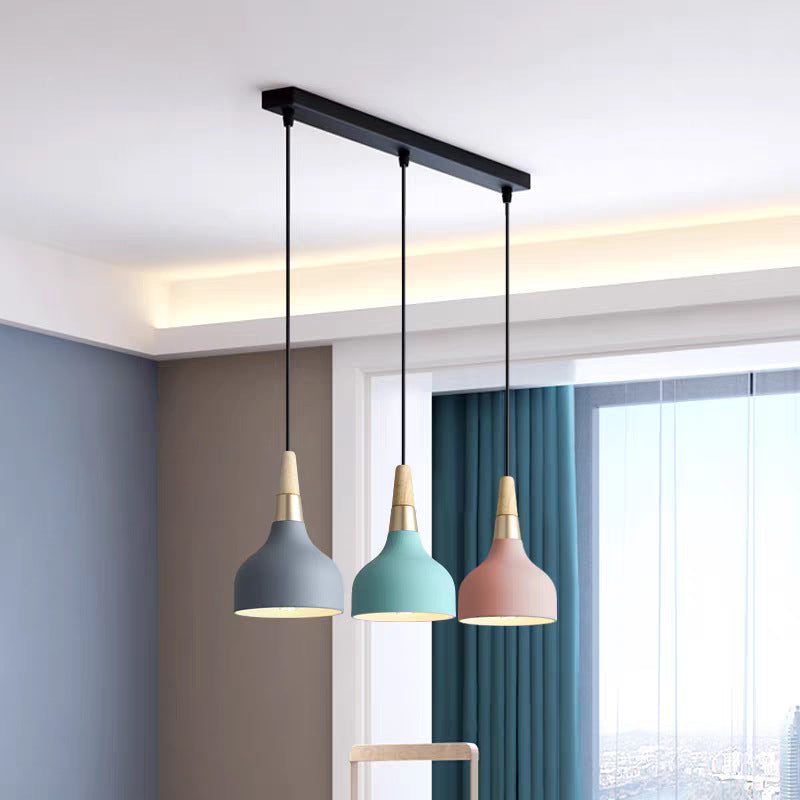 Modern casual macaron chandelier creative milk tea shop popularins bar restaurant lamp scandinavian restaurant chandelier