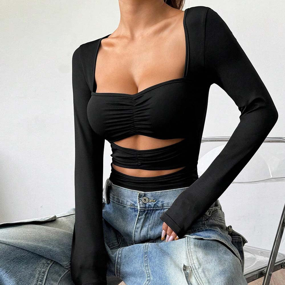 export women's sexy slim-fit bodysuit - spring/summer waist-defining, slimming, base layer, three-quarter tapered pants