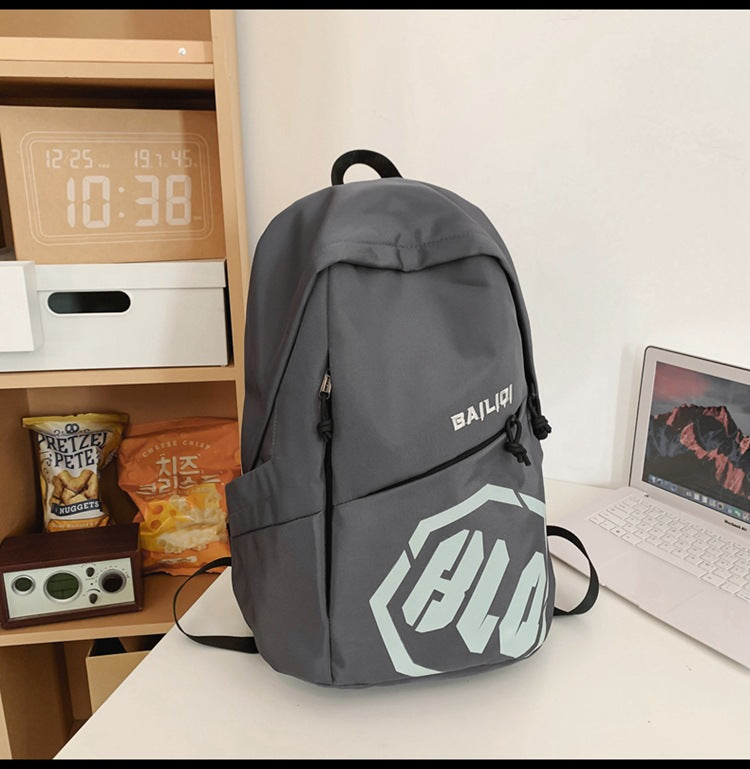 Student backpack - curved design, stylish and spacious. perfect for middle school, high school, and college students. ideal for travel, commuting, and everyday use. multifunctional and trendy