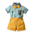 Boys' formal suit set: summer shirt and overalls. boys' performance costume - direct from the manufacturer, dropshipping available
