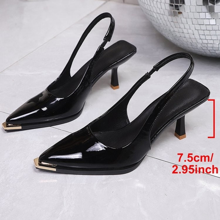 summer new arrival: plus size women's casual comfortable french style fashion high heels for wholesale