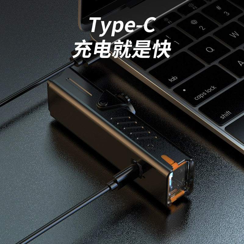 Bright light-sensitive bicycle light Aluminum alloy night lighting Side warning cutoff line Car light Children's night riding headlights