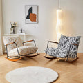 Ink painting retro rocking chair for home single bedroom living room balcony lazy sofa casual lounge chair casualaccessible luxury style