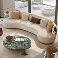 best-selling fabric sofa wholesale, italian-inspired light luxury villa large apartment living room sofa, designer curved sofa