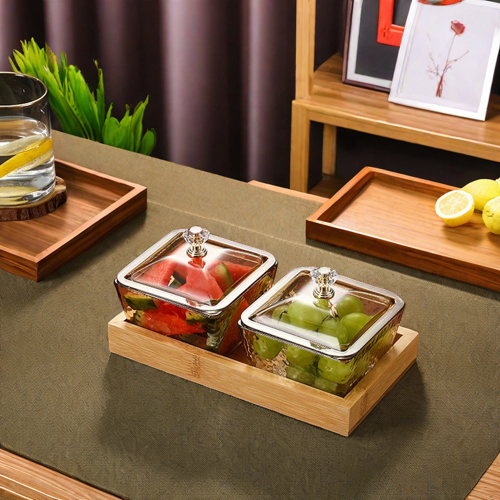 Fruit platter bar ktv snack platter acrylic snack plate melon seed plate divided grids dried fruit plate suit restaurant commercial