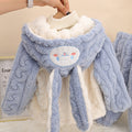 Kids flannel baby pajamas girl autumn wintercutelong sleevessuit baby girl coral velvet home clothes winter