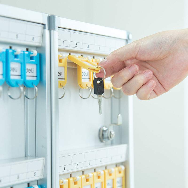 Deli 50803 key aluminum alloy key cabinet wall-mounted key management box key storage box 120-bit key box