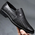 Men's sandals 2024 new summer casual closed-toe clogs hollow-out leather sandals wholesale dropshipping