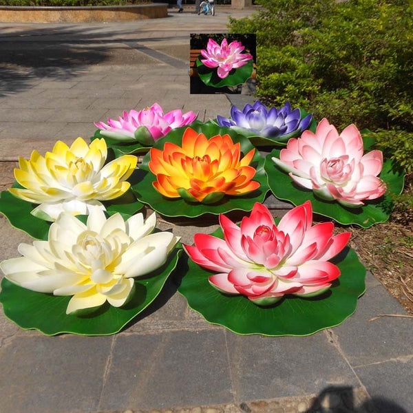 Simulation lotus pool landscaping lotus floating water lily model dance props fish tank pool decoration
