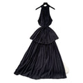 Pure desire style red halter strap pleated dress women's summer k-style waist slimming look cake skirt vacation style long skirt