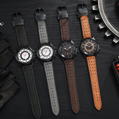 Shangmei aliexpress sports men's quartz fashion belt military watch student calendar watch one piece dropshipping white face black