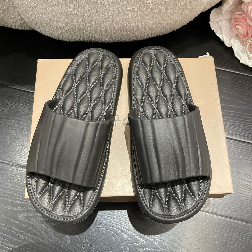 Eva slippers women's couple solid color casual outwear home bathroom soft bottomnon-slip cool slippers breathable cut out