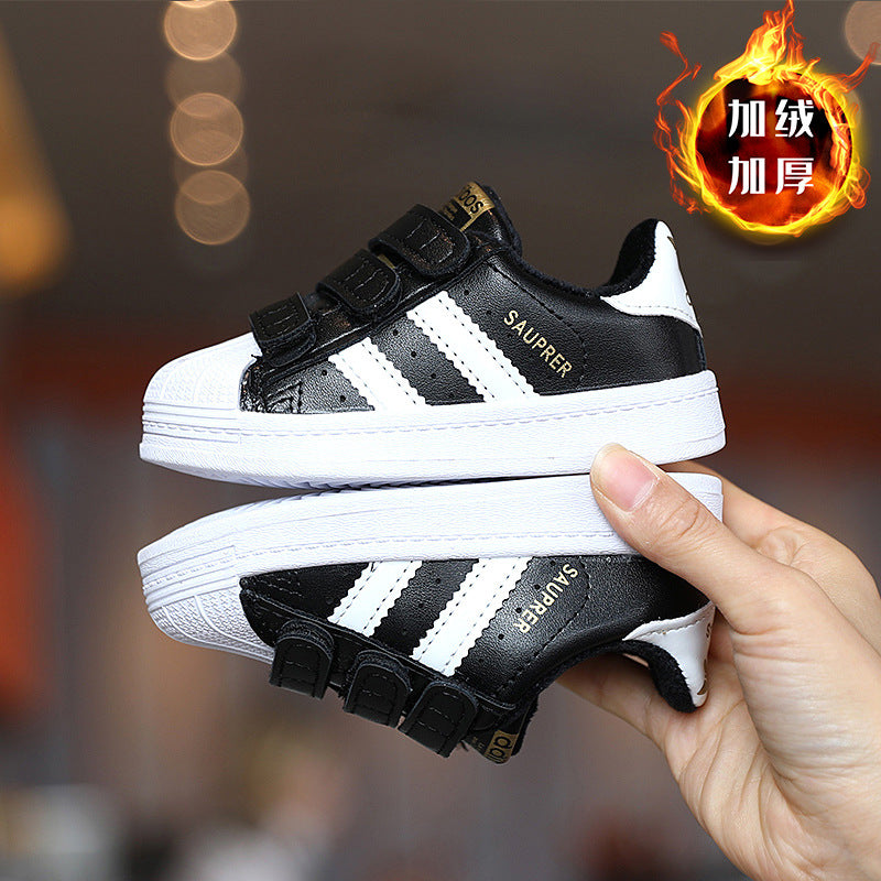 Kids' athletic shoes - boys' and girls' sneakers -  winter new arrivals - korean style boys' and baby shoes - shell toe white sneakers
