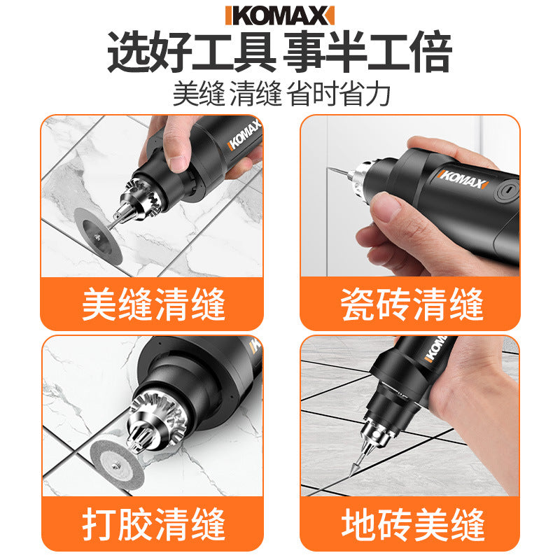 Professional grout removal kit: electric grout cleaning machine, complete set for floor and tile cleaning, grooving, and polishing - perfect for home use