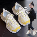Girls' shoes: new  spring/autumn collection - breathable kids' sneakers, versatile white shoes for girls (sizes for mid-to-large children), and trendy chunky sneakers