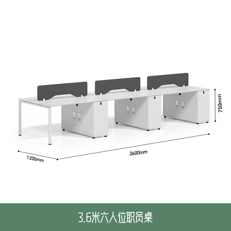 Office desk and chair set - minimalist office workstation for 2-4 people - partitioned desk for finance, office furniture