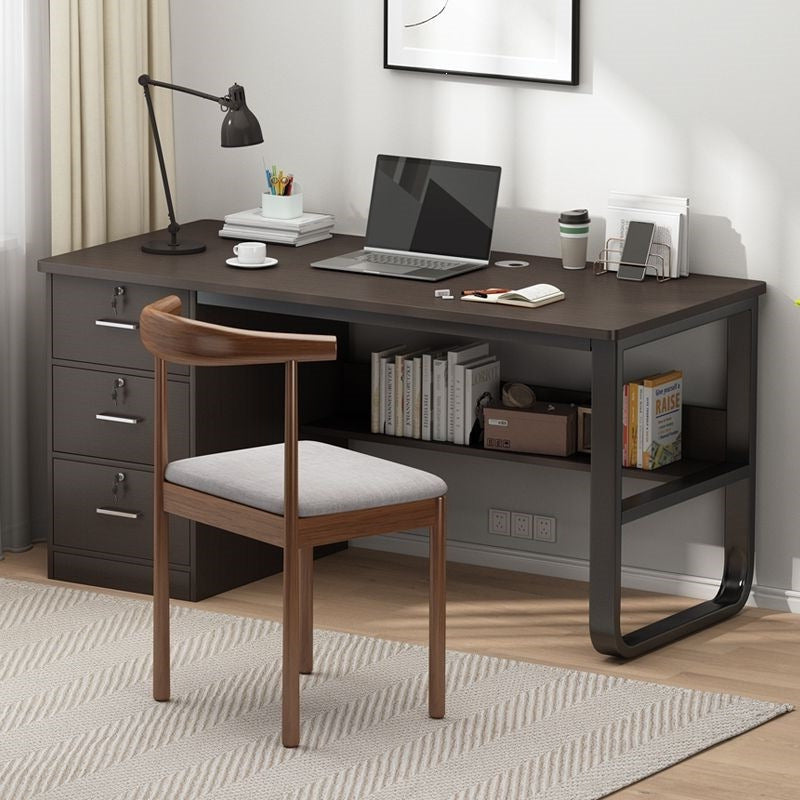 Office desk desktop home bedroom desk office desk boss table simple rental house with drawer computer desk no