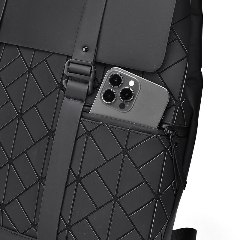 New diamond backpack college student fashion computer backpack large capacity men's high sense commuter backpack wholesale