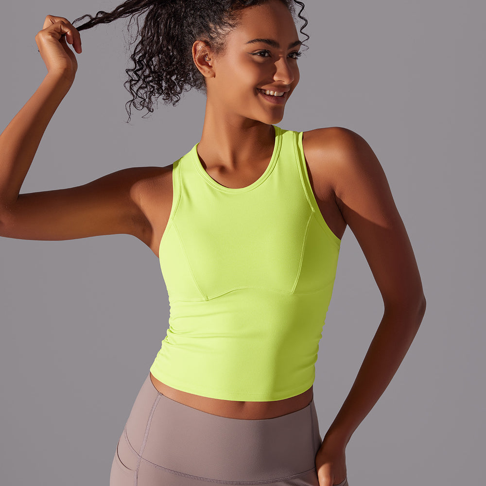 tight sports beautiful back topsall-in-one coasters yoga clothes naked running training quick-drying fitness vest