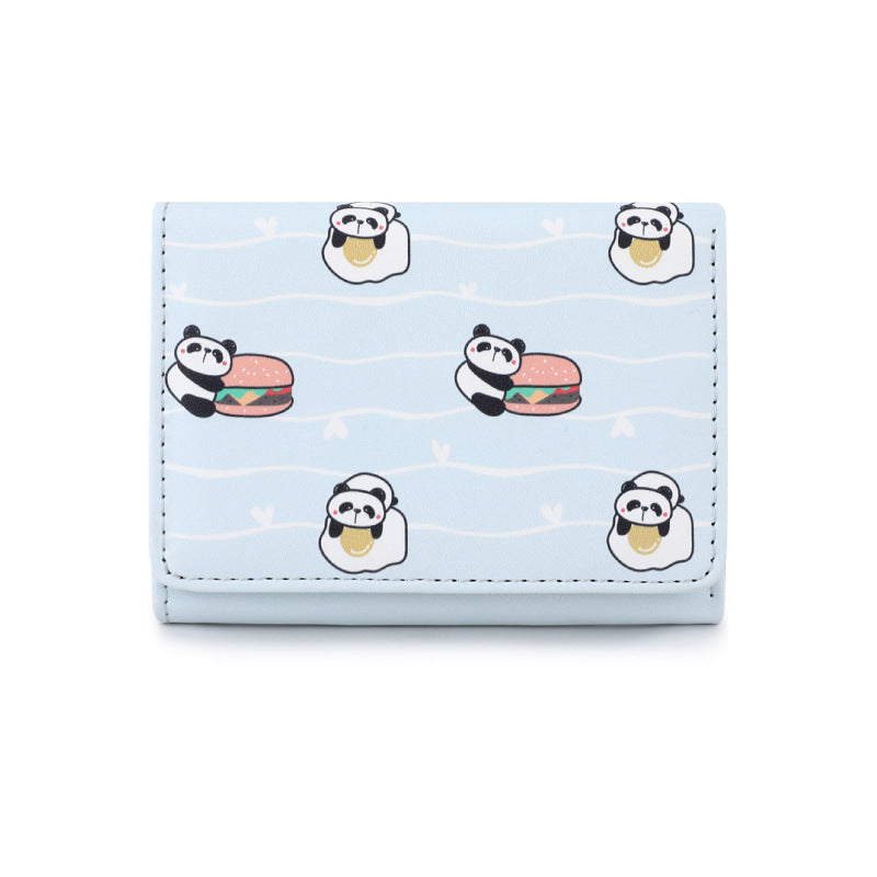 New  versatile cute panda girl small change purse, primary and secondary school student campus card holder wholesale ID card