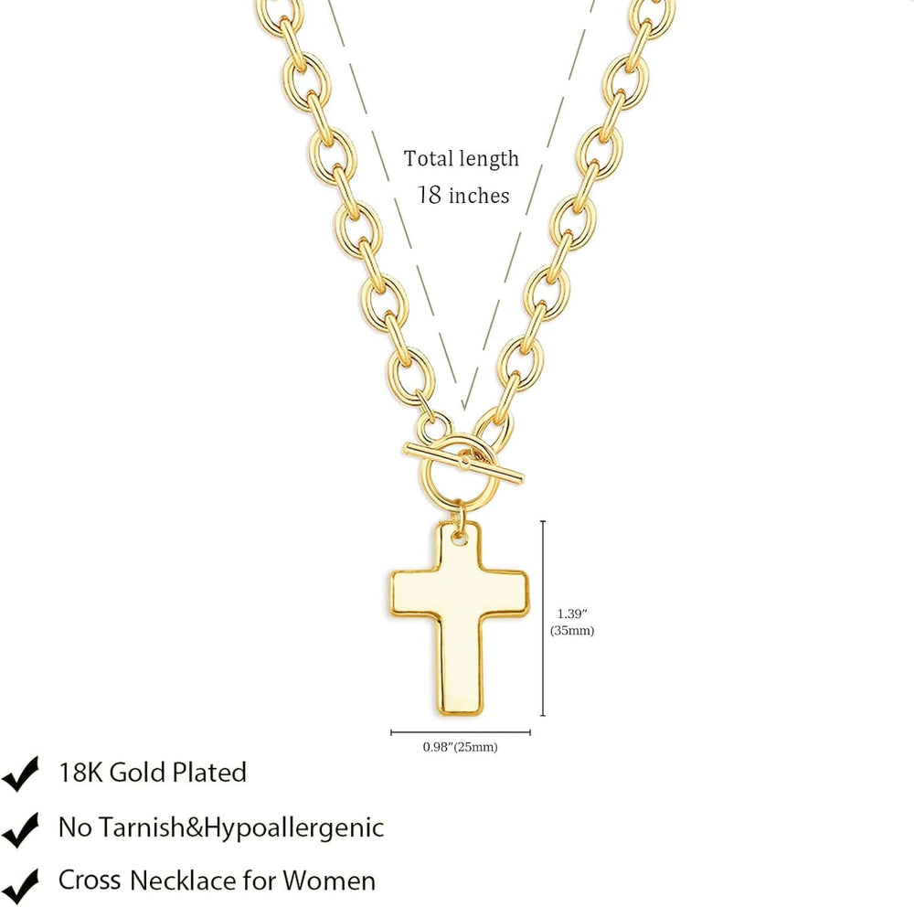 European and american cross-border new minimalist ot clasp necklace, elegant rhinestone cross pendant choker, versatile jewelry for women