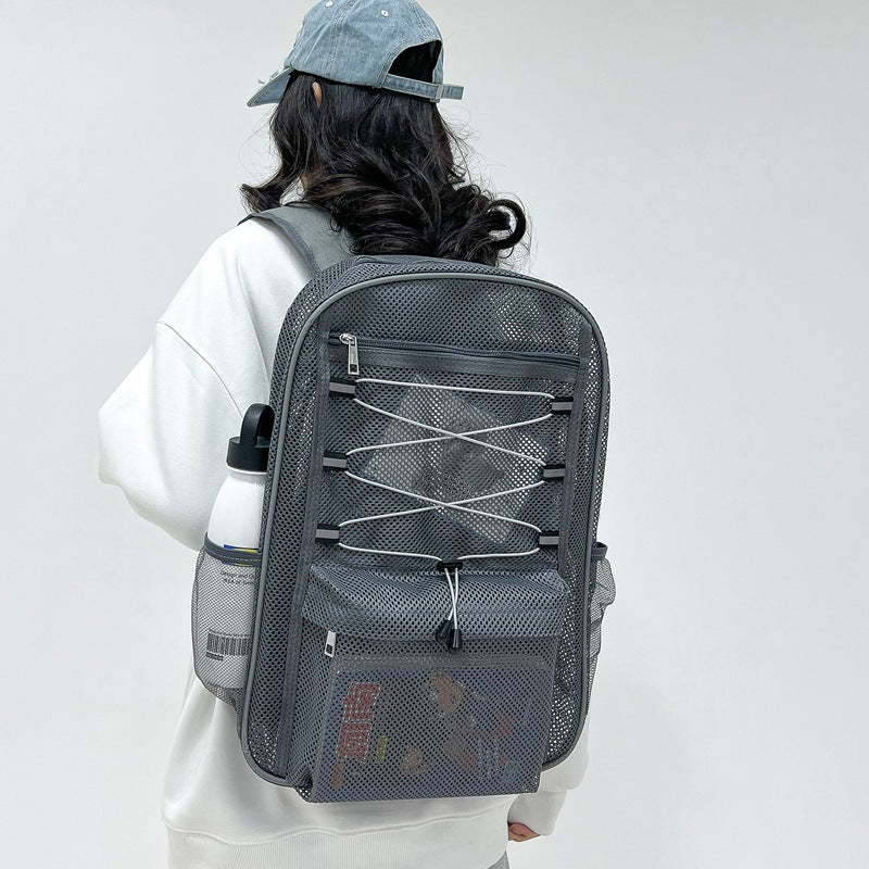 Pvc transparent backpack - summer beach travel backpack - wholesale for cross-border e-commerce - unique design for middle school and college students