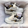 2026 summer new arrival: unisex retro couple's casual sneakers - "mandarin duck" checkered design, bread style, lightning bolt detail, versatile and stylish