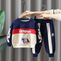 Boys and girlslong sleevessweatshirtsuit autumn winternew arrivalk-style children's clothingfashionablefashion cartoonsweatshirtsuit