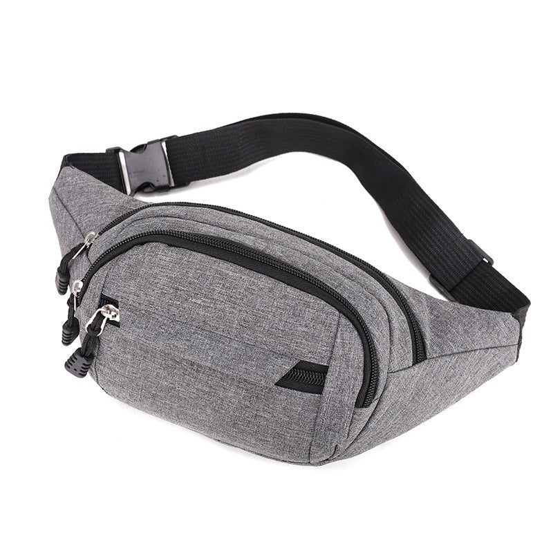 Cross-border fanny pack Men's outdoor sports Mountaineering Men's breast bag Canvas mobile phone bag Construction site work cashier messenger bag