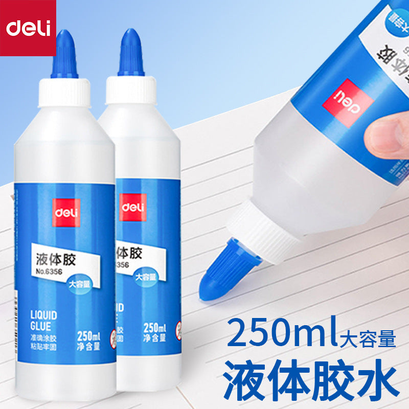 Deli Stationery 6356 Glue Liquid Glue Vat 250ml Liquid Transparent Glue