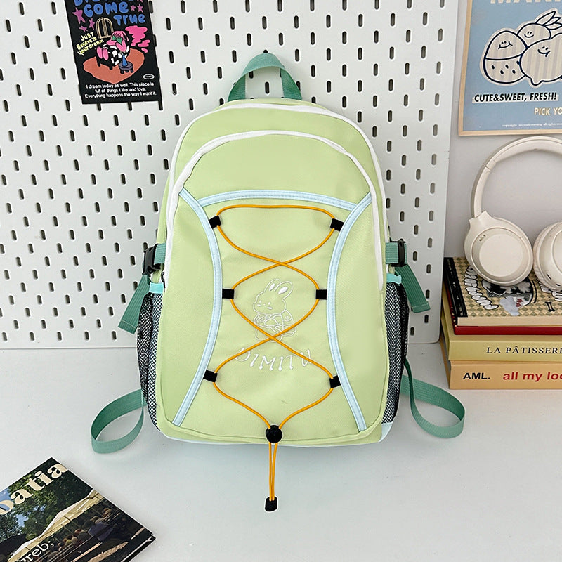 New schoolbag female college student niche design ins simple and versatile junior high school student backpack leisure travel backpack