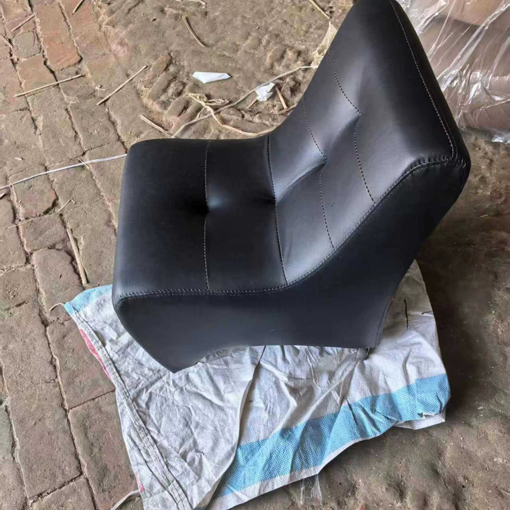 Same-day shipping: italian-style solid wood minimalist luxury swivel armchair with wheels, perfect for living room or bedroom