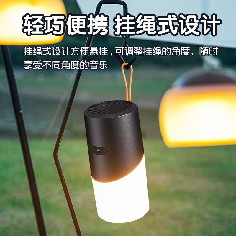 Wireless bluetooth speaker with rgb lighting, portable outdoor mini speaker, ambient light, tws interconnect, and card slot