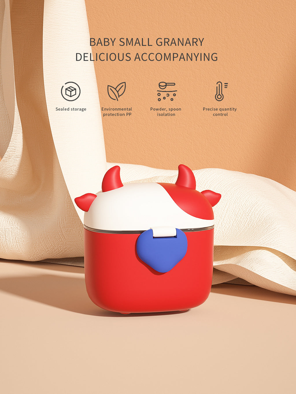 Baby milk powder box Portable out Large capacity baby rice noodle box Milk powder sub-packaging box Sealed storage tank Moisture-proof