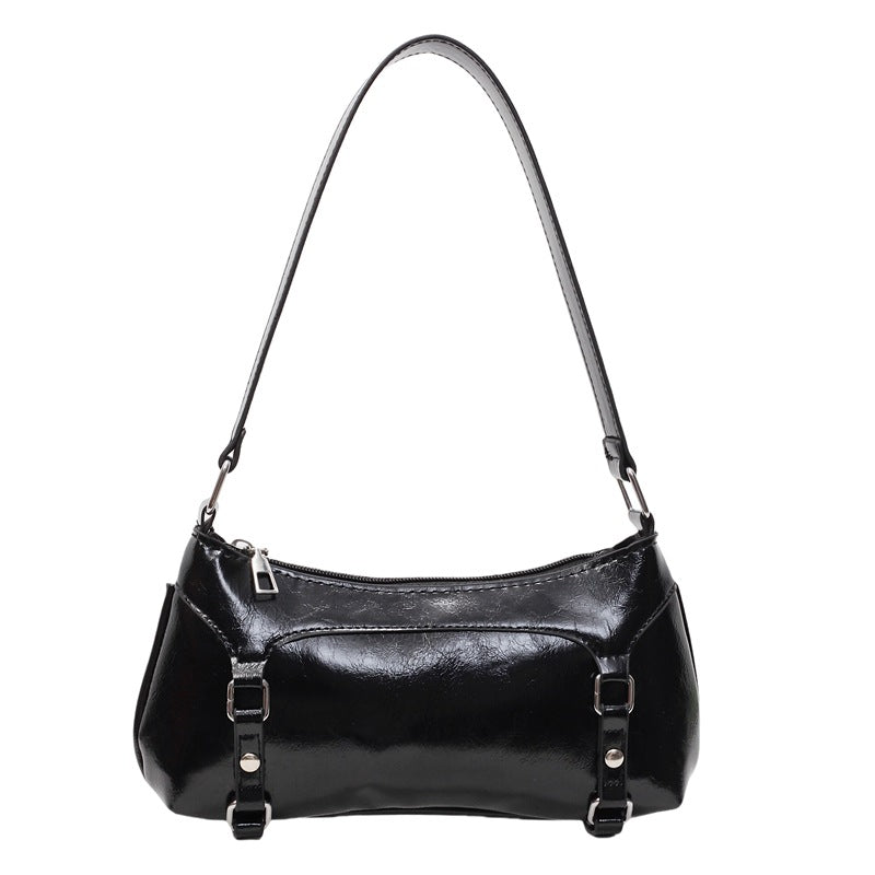 Spice Girl Locomotive Style Versatile Shoulder Bag 2025 Spring and Summer New Women's Trend Premium Temperament Foreign Style Underarm Bag