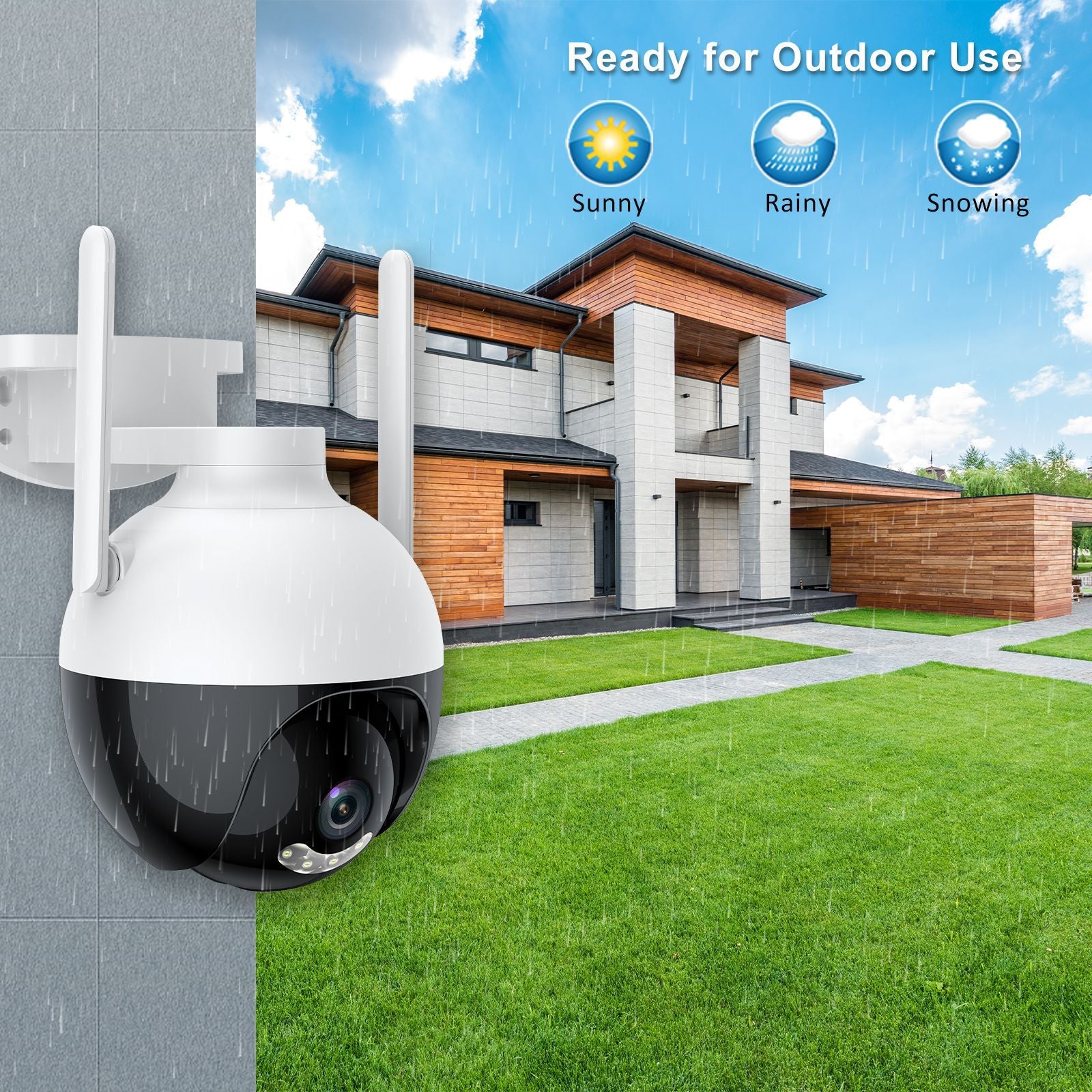 Factory direct sales intelligent gimbal HD surveillance camera outdoor waterproof two-way voice intercom   explosion