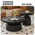 Round coffee table living room  new home light luxury high-end carbon steel small coffee table modern minimalist small apartment